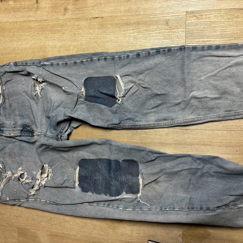 Patched jeans